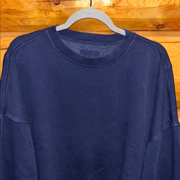 Aerie NWOT Classic Crew Sweatshirt Size Small in Navy - Picture 7 of 12